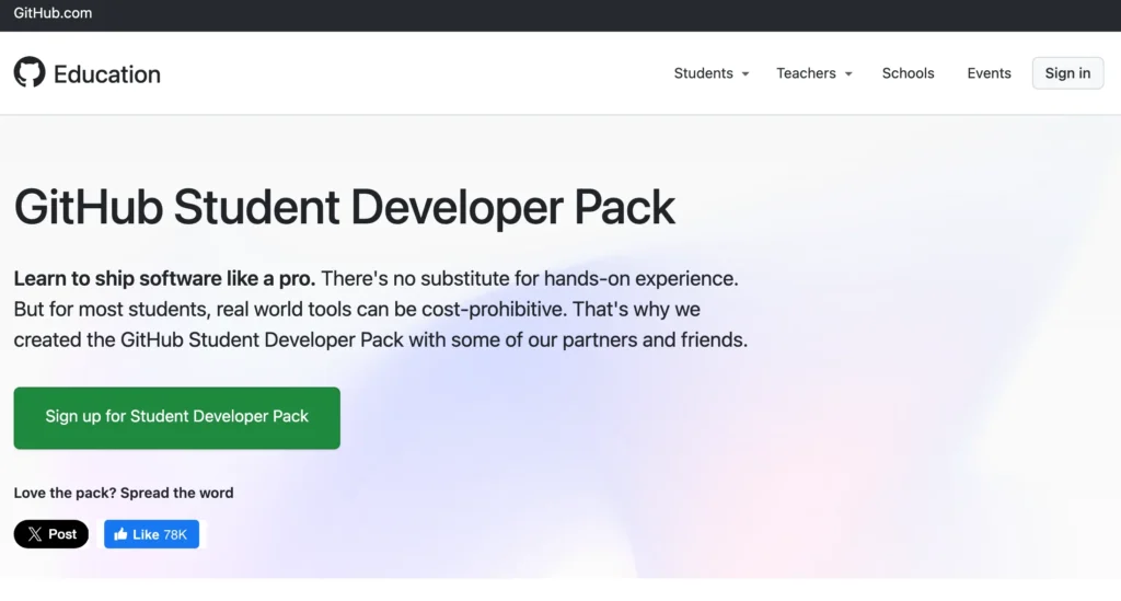 GitHub Student Developer Pack