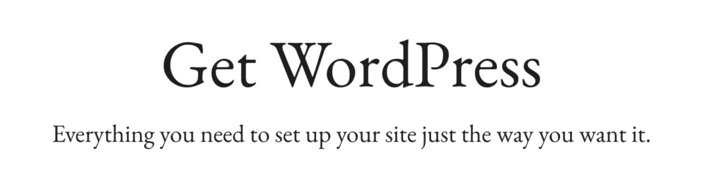 WordPress Download page